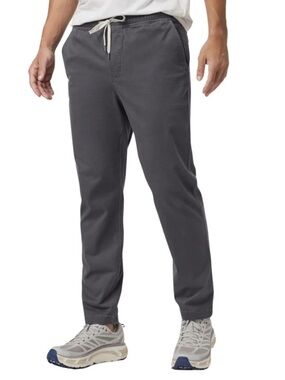 Vuori Fletcher Elastic Waist Pant Charcoal  Gray Size Small Everyday Chino Relax